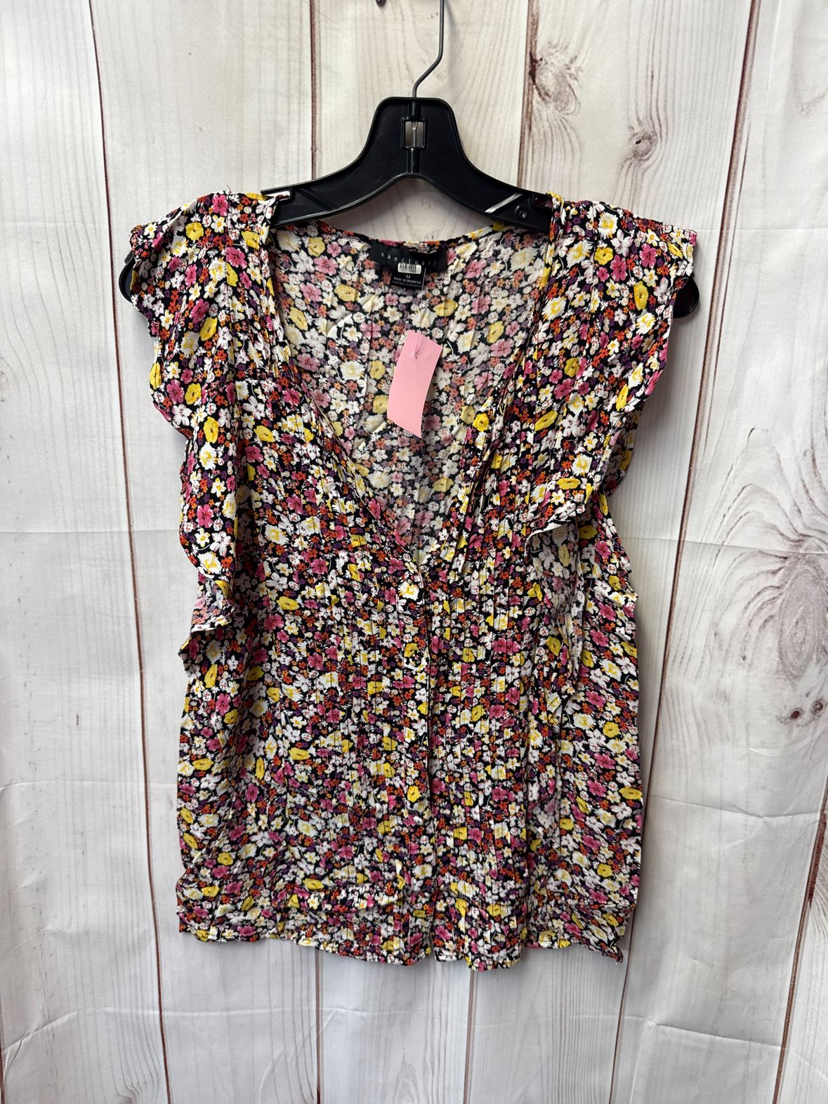 Sanctuary Women's Size M Pink Floral Sleeveless Top