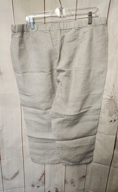 J Jill Women's Size 1X Gray Linen Pants