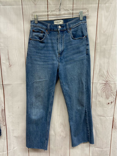 Abercrombie & Fitch Women's Size 4 Blue Jeans the Ankle Straight Ultra High Rise