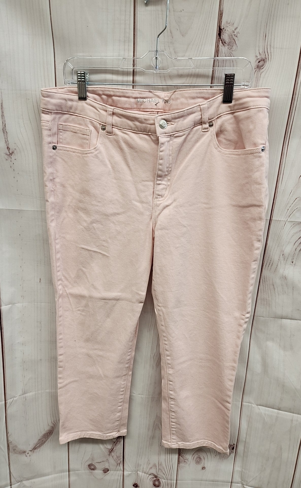 Michael Kors Women's Size 31 (11-12) Cropped Skinny Pink Jeans