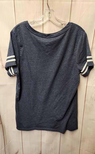 New England Patriots NFL Women's Size XL Blue Short Sleeve Top