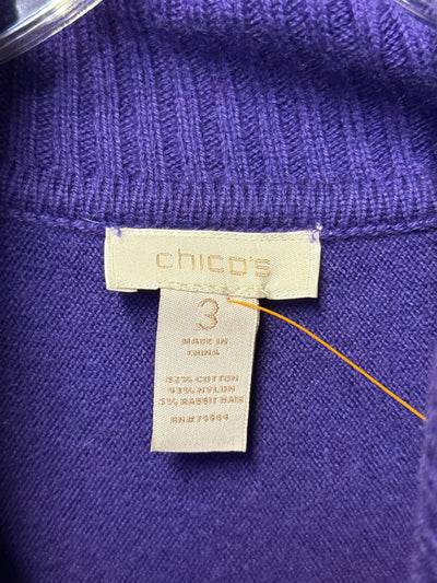 Chico's Women's Size 3 = US XL Purple Sweater