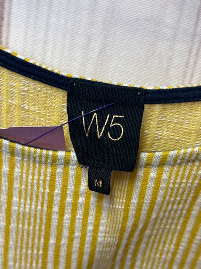 W5 Women's Size M Yellow Short Sleeve Top