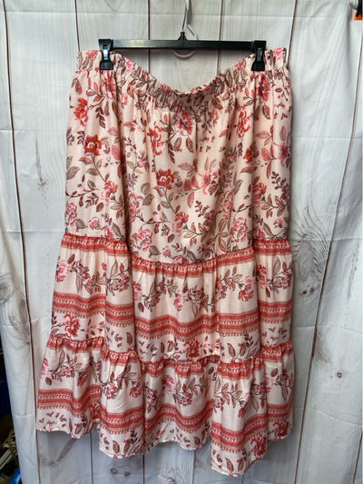 NWT Baltic Born Women's Size 3X Pink Floral Skirt