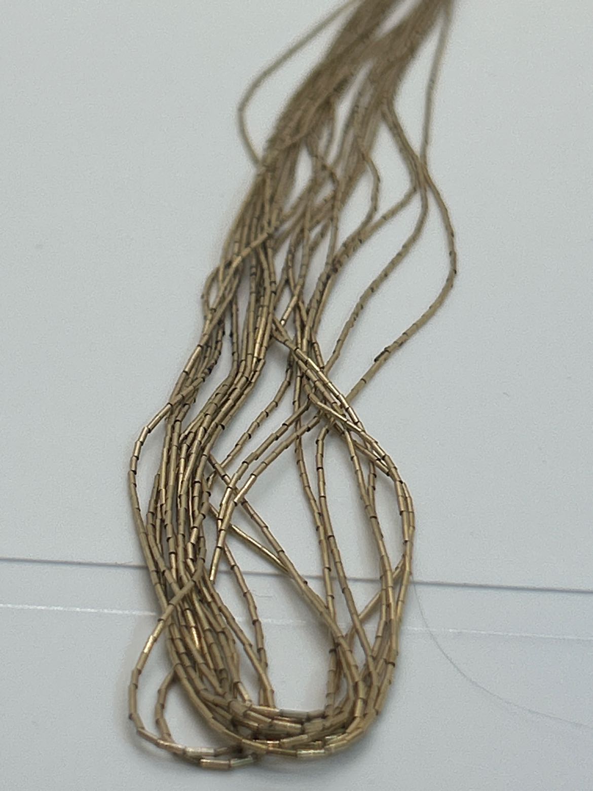 12K GF Gold Liquid 10 Strand Necklace 17"