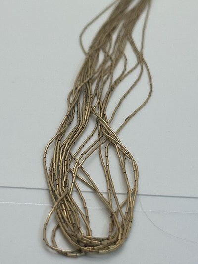 12K GF Gold Liquid 10 Strand Necklace 17"