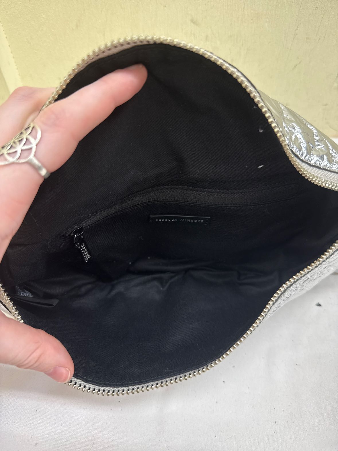 Rebecca Minkoff Silver Fanny Pack