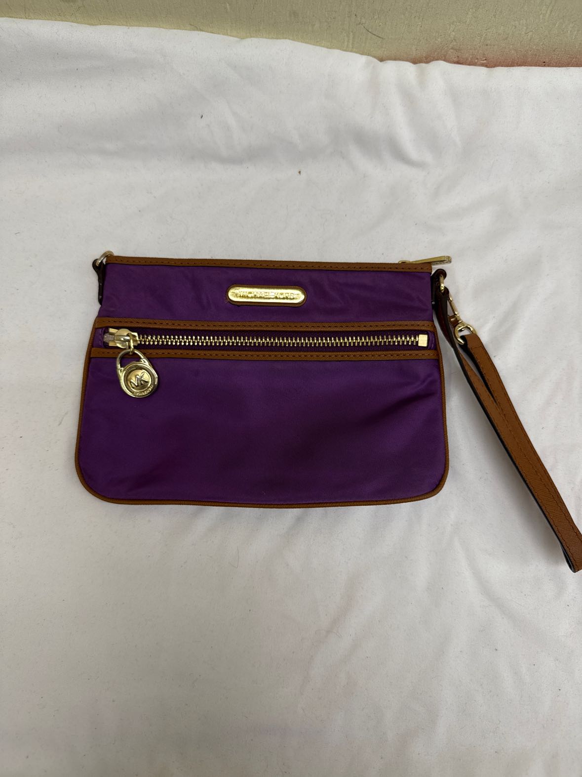 Michael Kors Purple Wristlet AS IS - stains