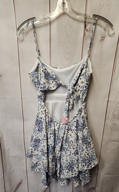 Windsor Women's Size S White & Blue Floral Dress