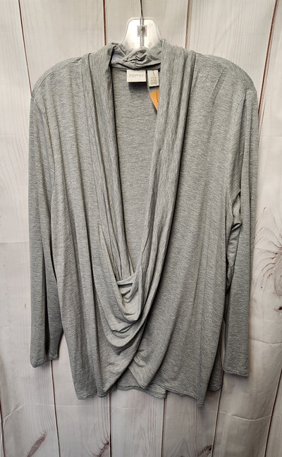 Zenergy - Chico's Women's Size 3 = US XL Gray Long Sleeve Top