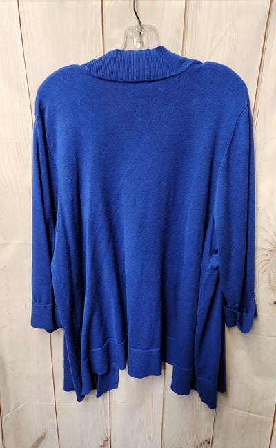 CJ Banks Women's Size 2X Blue Cardigan