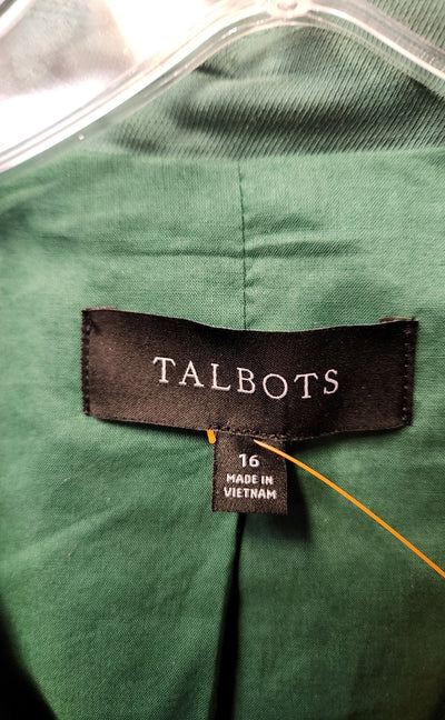 Talbots Women's Size 16 Green Blazer