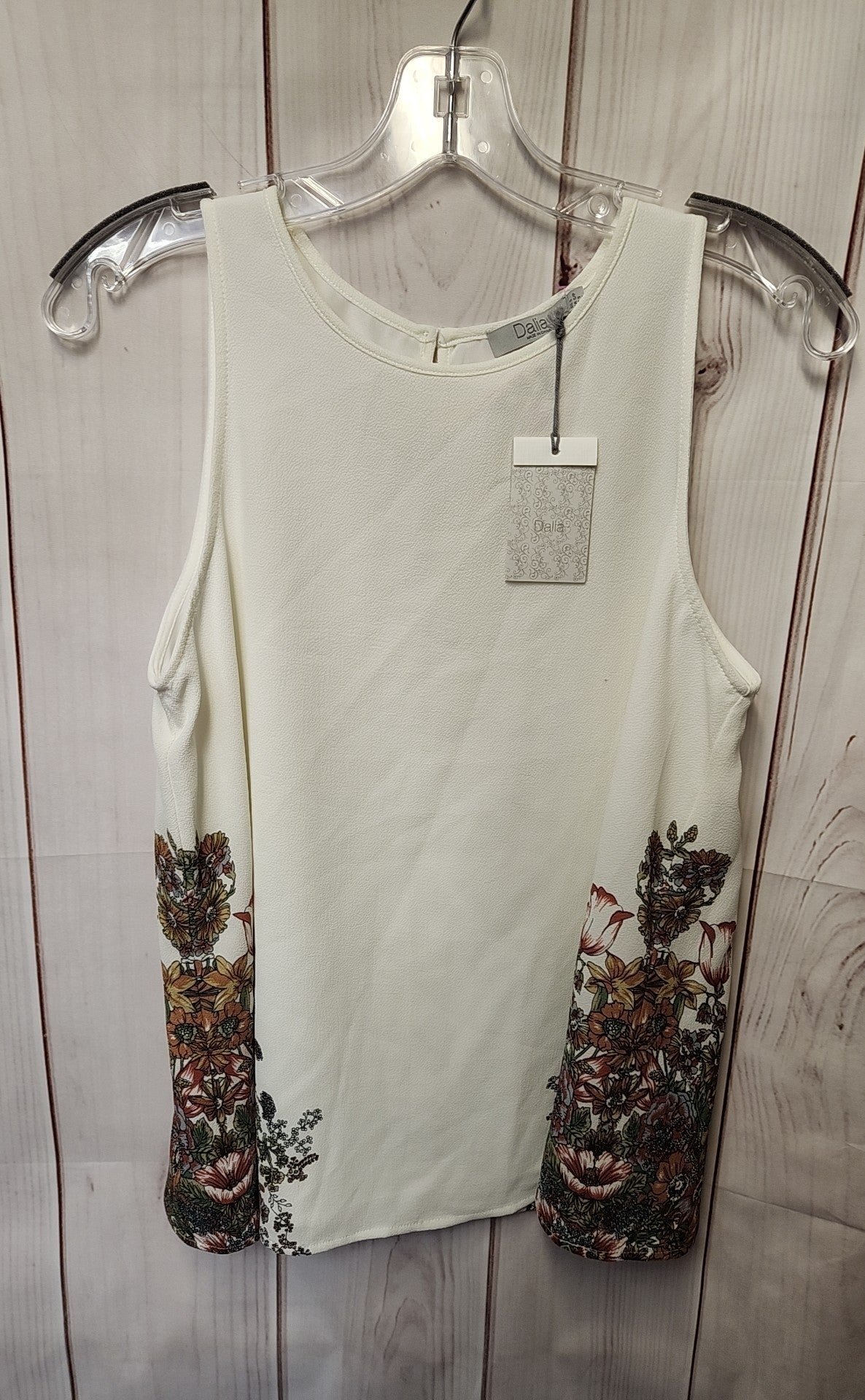 NWT Dalia Women's Size S White Sleeveless Top