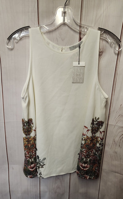 NWT Dalia Women's Size S White Sleeveless Top