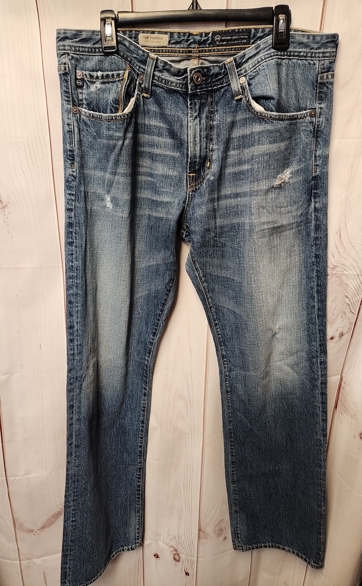 AG Adriano Goldschmied Men's Size 36 Blue Jeans The Protege Straight Leg