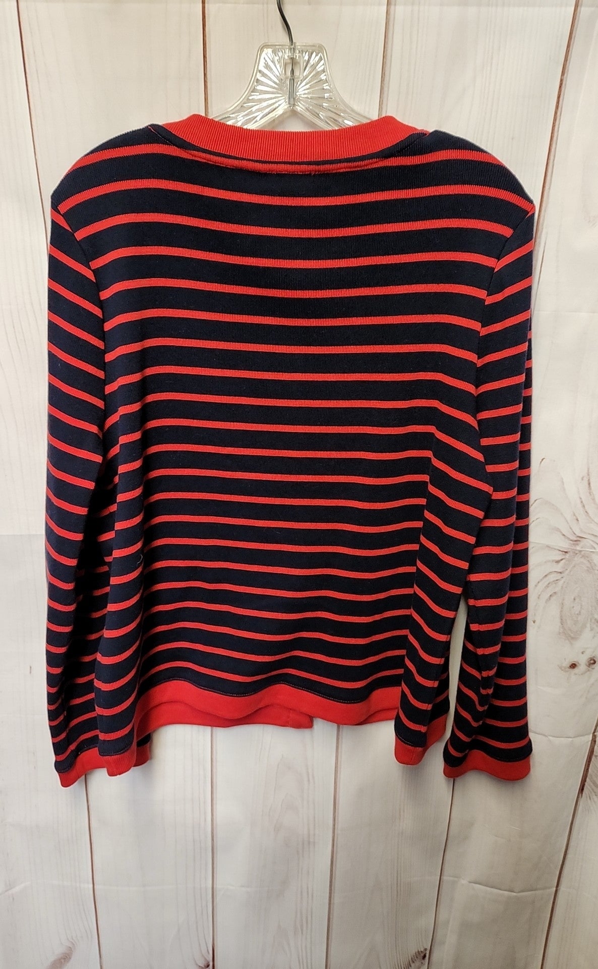Talbots Women's Size XL Petite Black & Red Cardigan
