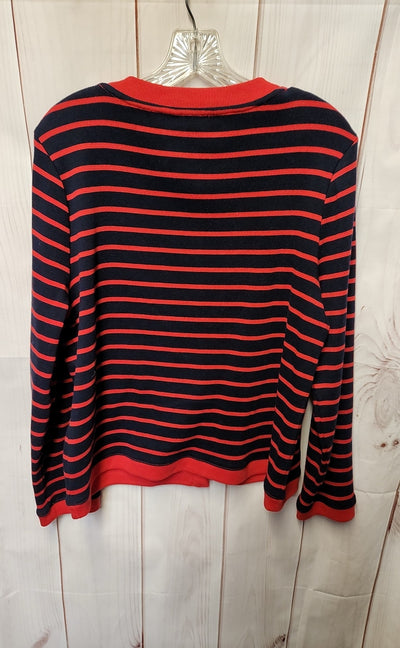 Talbots Women's Size XL Petite Black & Red Cardigan