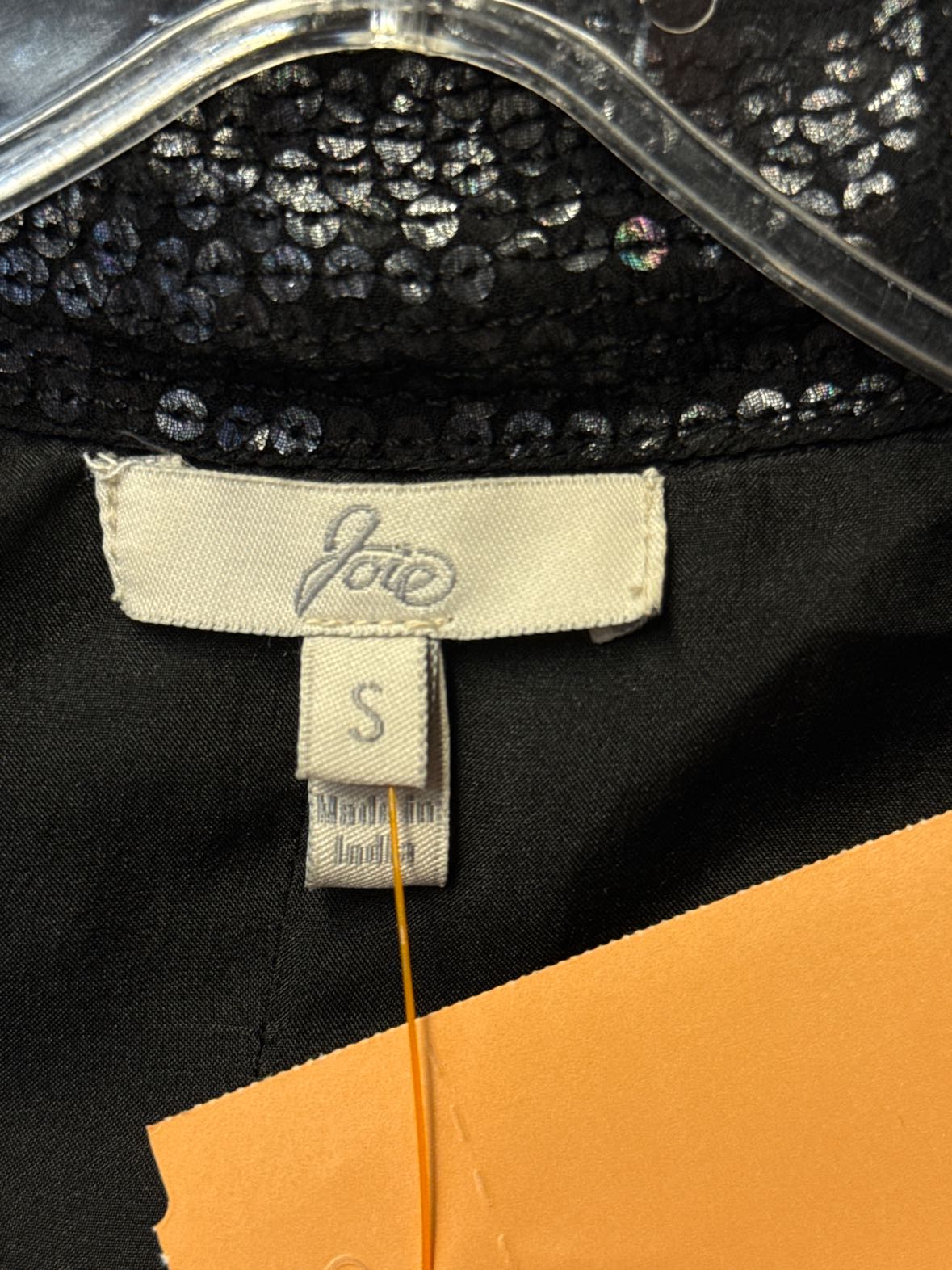 Joie Women's Size S Black Sequined Cardigan