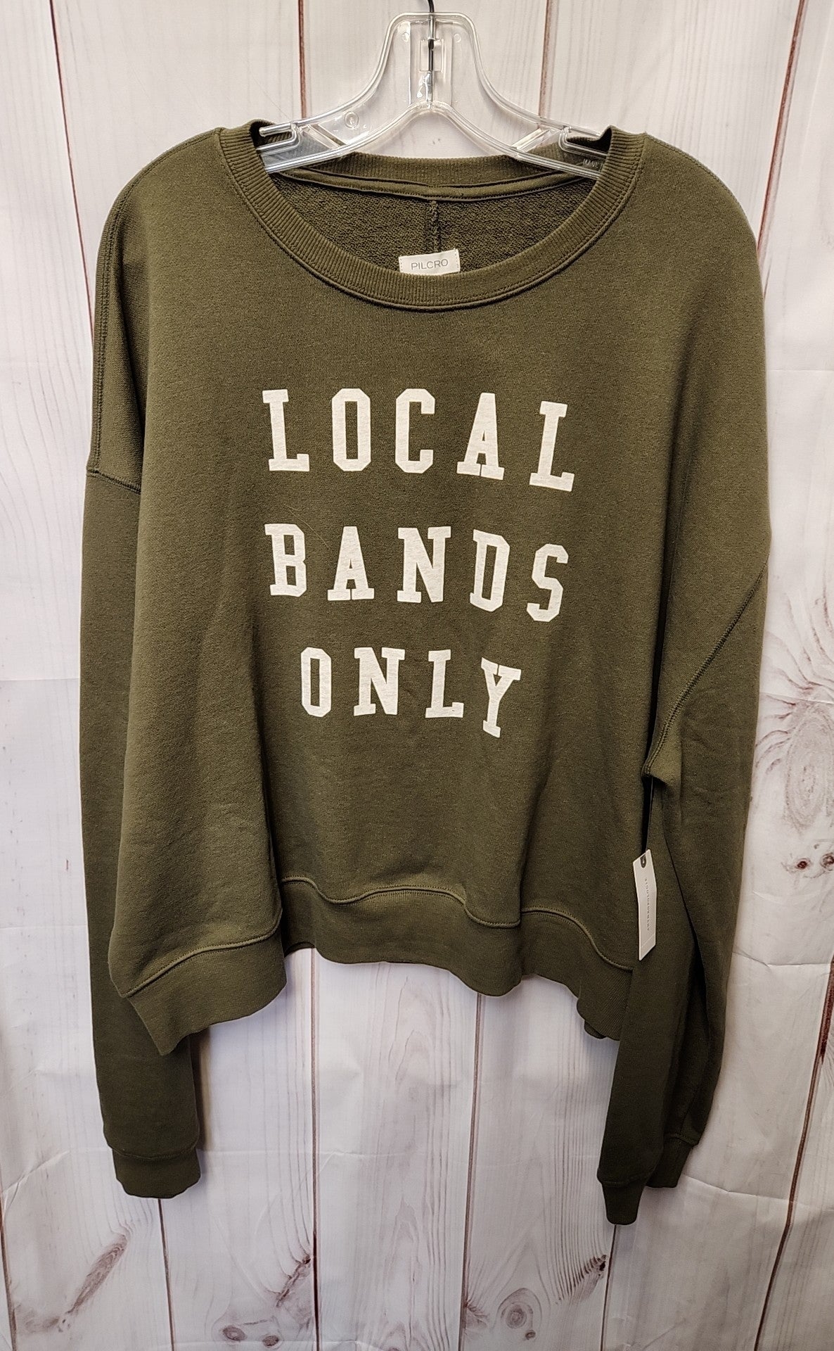 NWT Pilcro Anthropologie Women's Size XL Green Sweatshirt