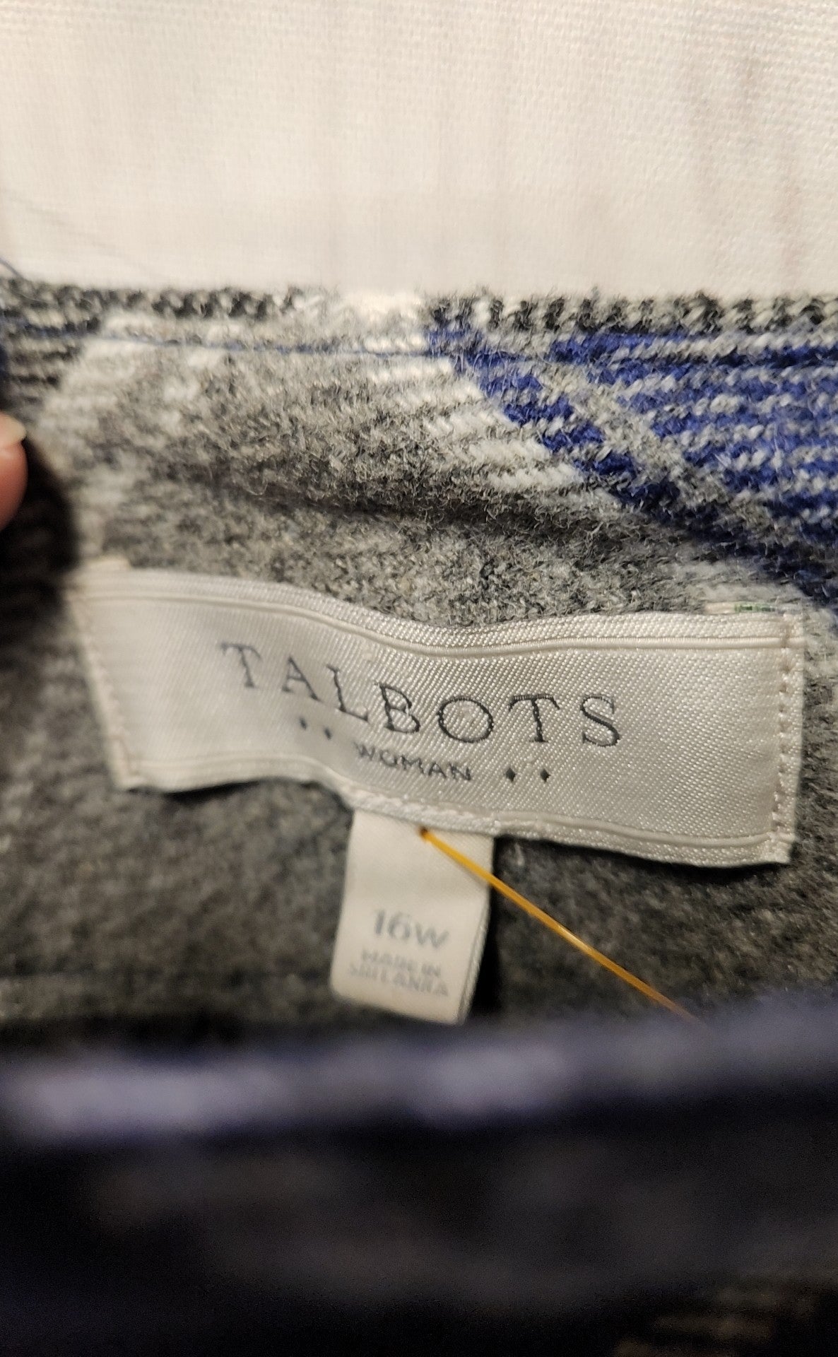 Talbots Women's Size 16 Blue & Gray Skirt