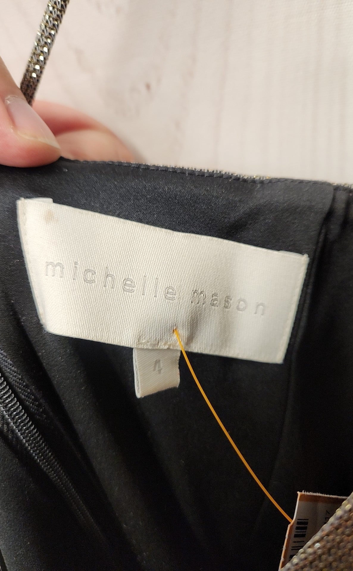 Michelle Mason Women's Size 4 Silver Dress