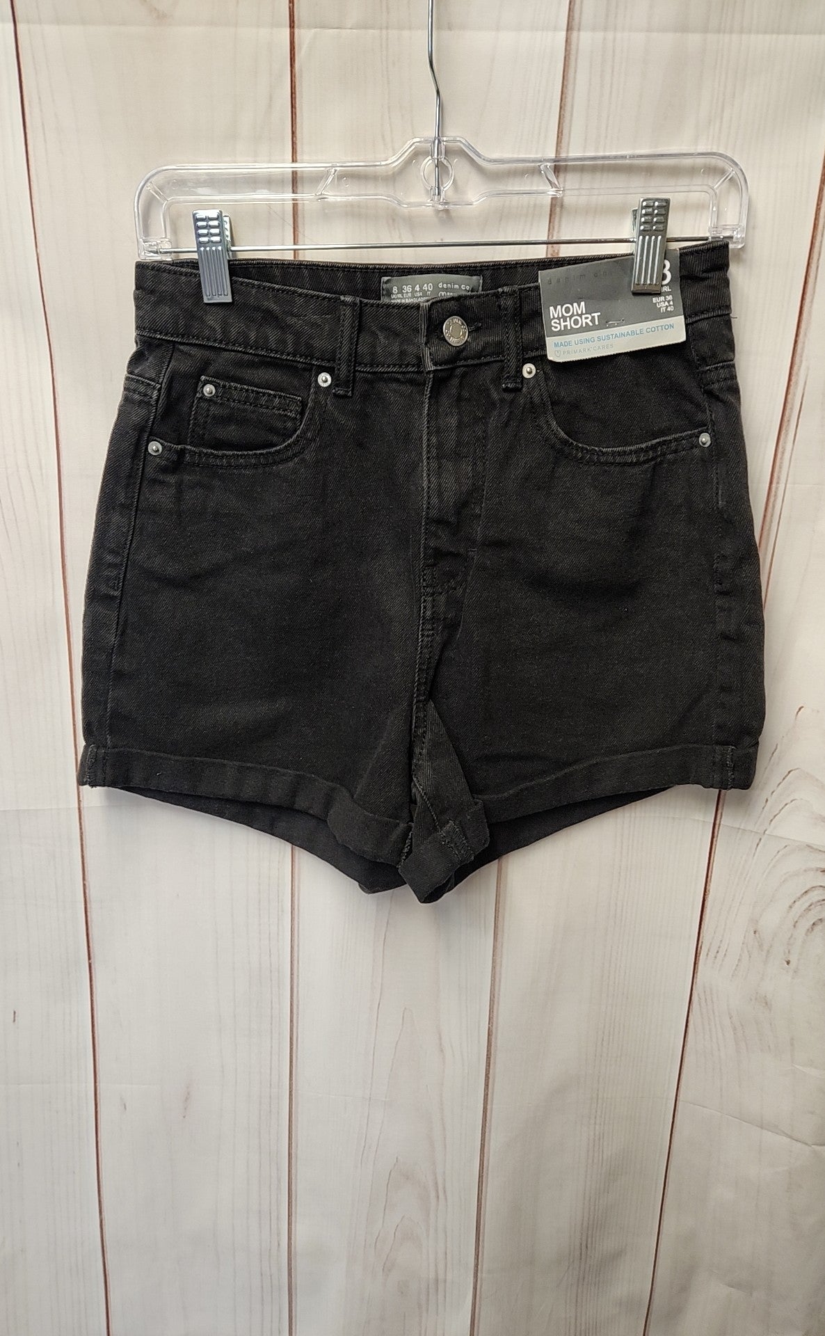 NWT Primark Women's Size 4 Black Shorts Mom Short