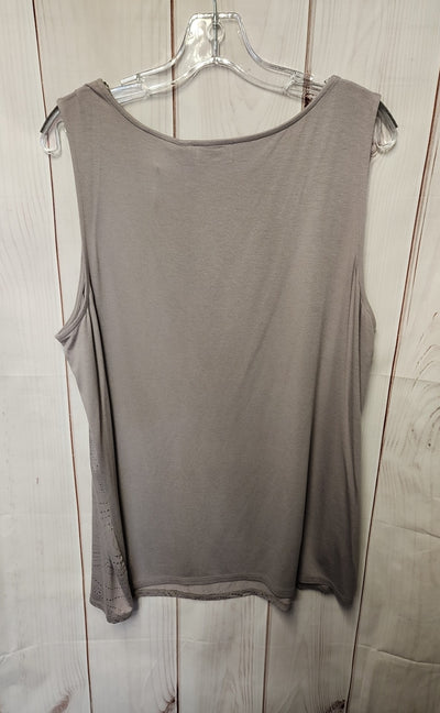 Chico's Women's Size 3 = US XL Gray Sleeveless Top
