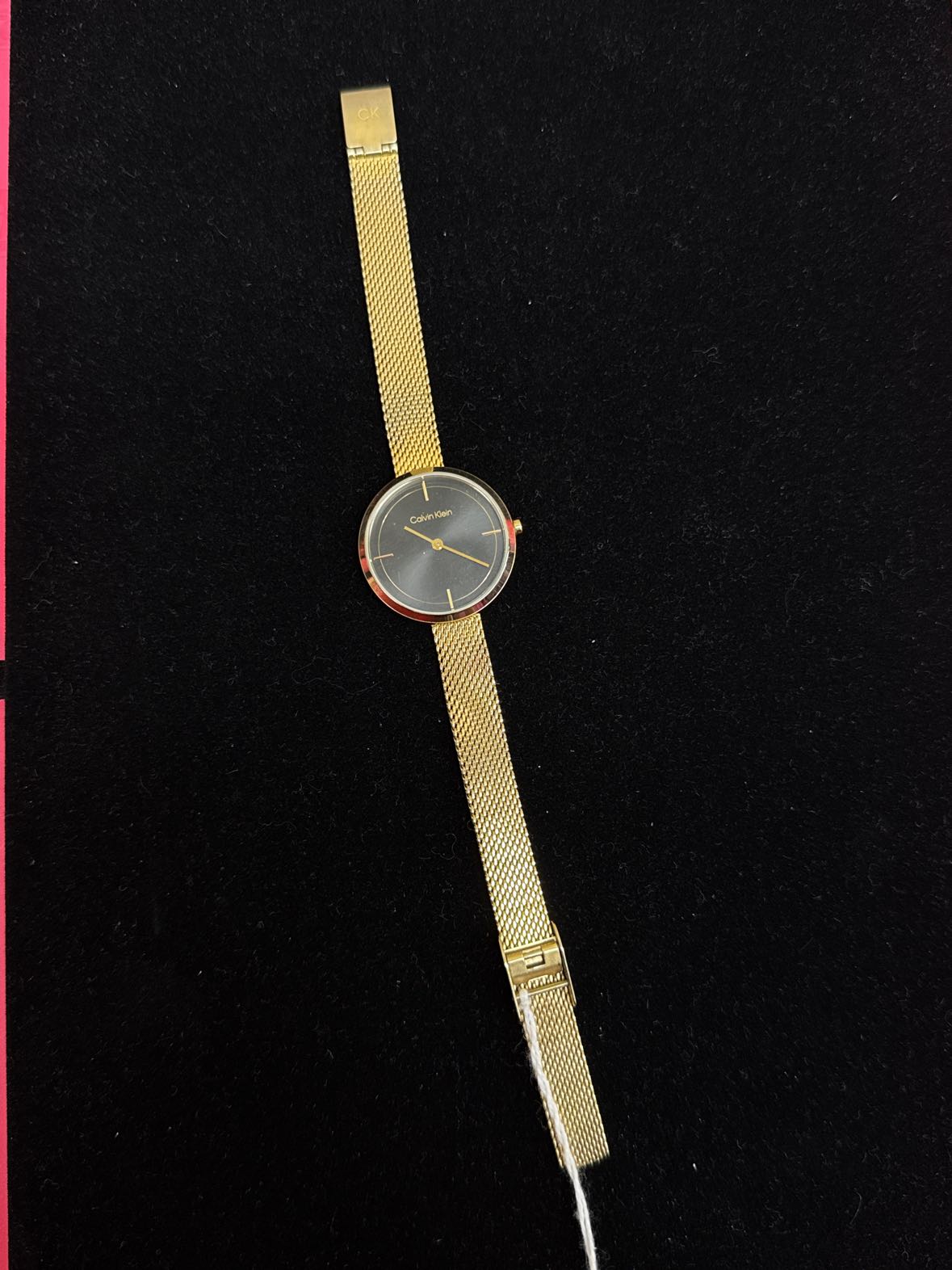 Calvin Klein Women's Black&Gold Stainless Steel Watch - Needs Batteries