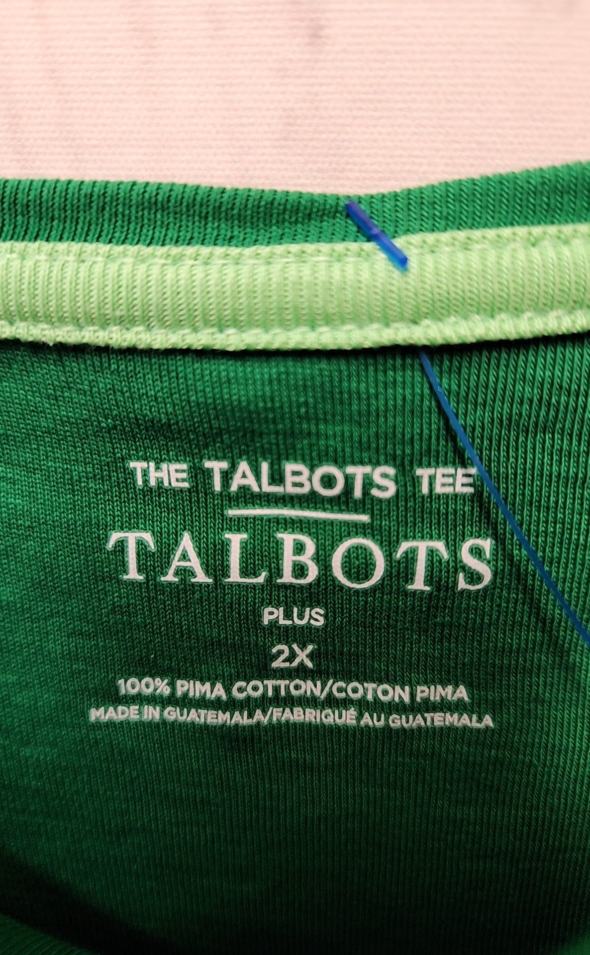 Talbots Women's Size 2X Green 3/4 Sleeve Top