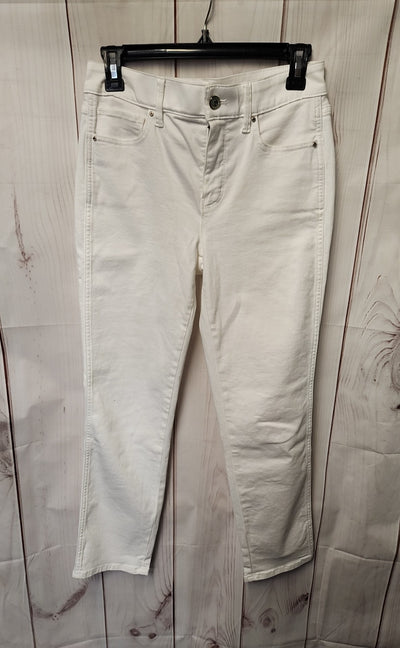 White House Black Market Women's Size 2 White Pants The Straight High Rise