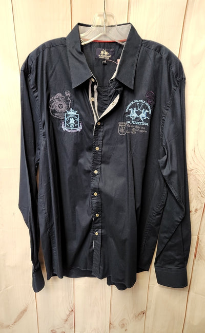 La Martina Buenos Aires Men's Size XXL Navy Shirt