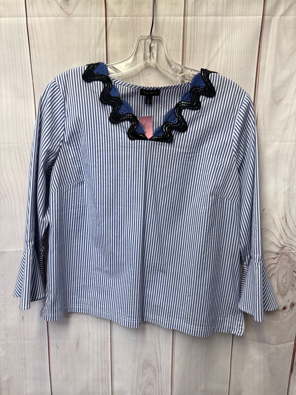 Talbots Women's Size S Blue 3/4 Sleeve Top