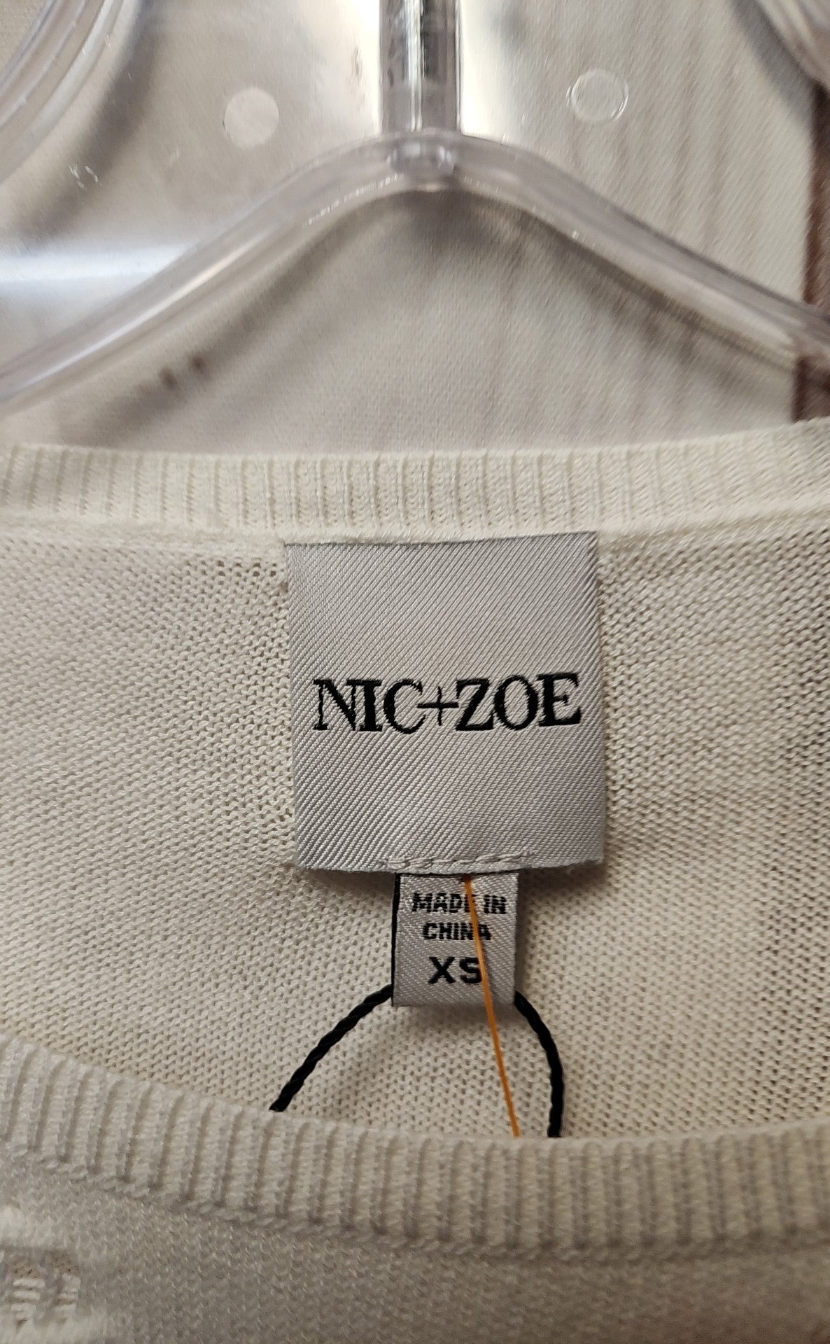 Nic & Zoe Women's Size XS White Long Sleeve Top