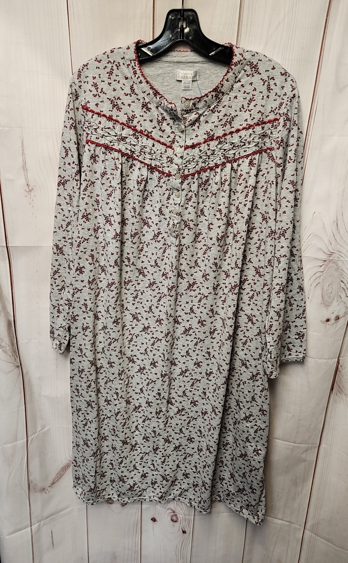 Celestial Dreams Women's Size 2X Gray Nightgown