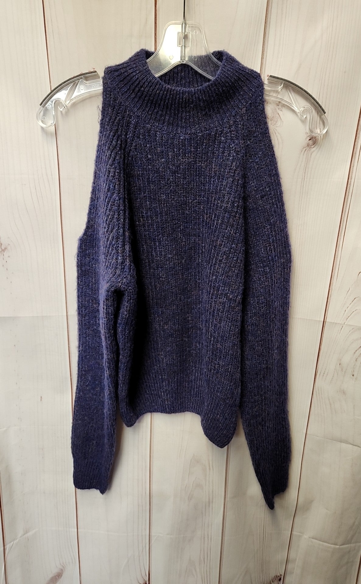 Astr the Label Women's Size XS Navy Cold Shoulder Sweater