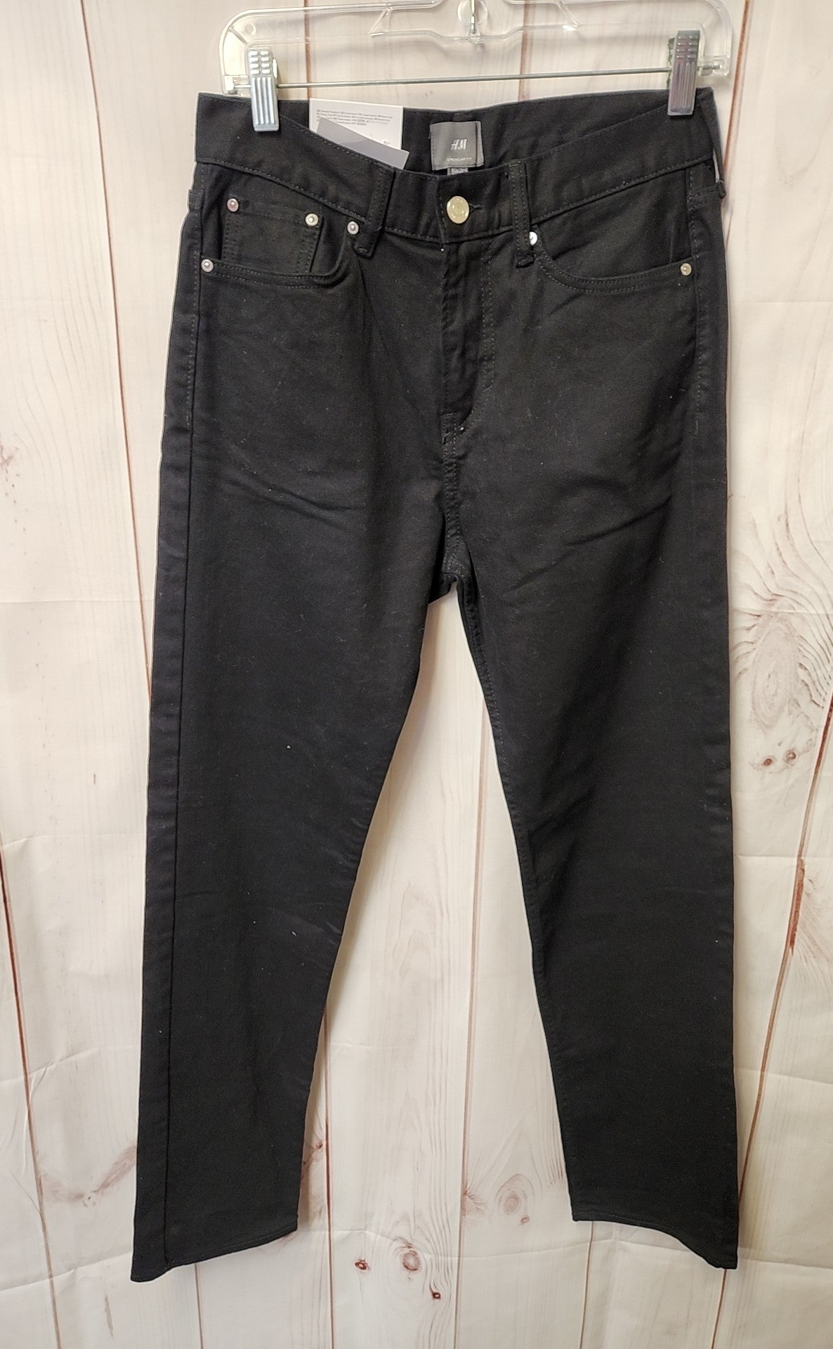 NWT H&M Women's Size 29 (7-8) Black Jeans Straight Fit