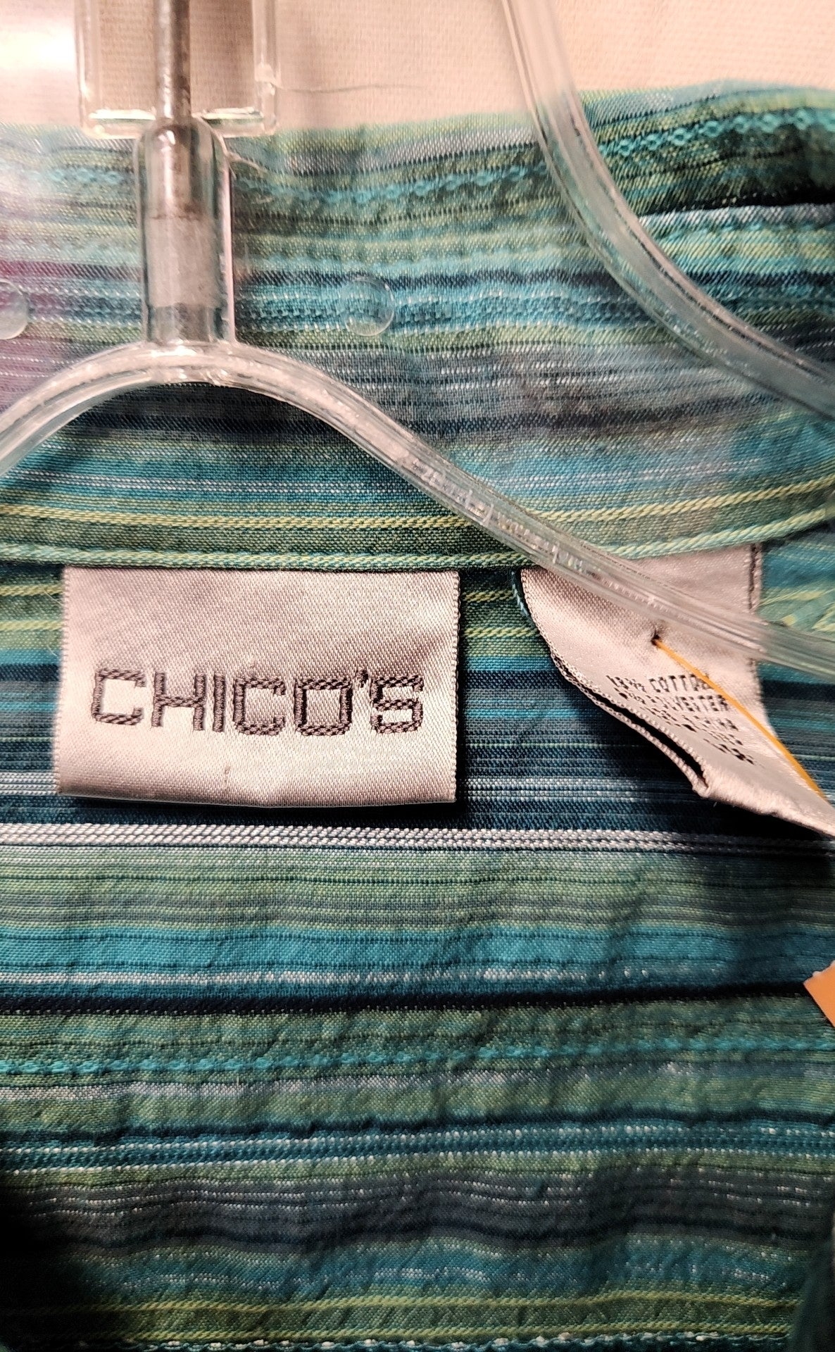 Chico's Women's Size 1 = US M Teal Long Sleeve Top