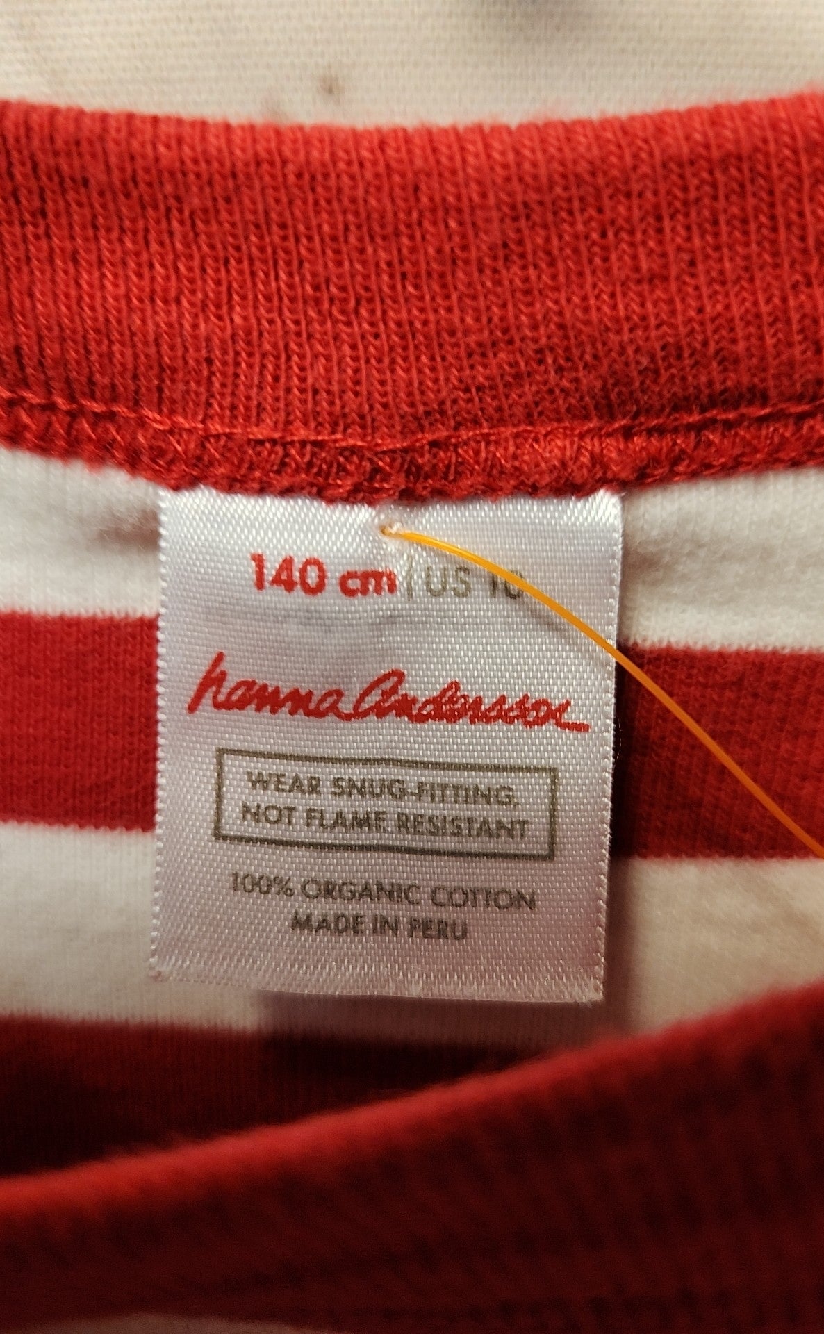 Hanna Andersson Girl's Size 10 Red & White Shirt