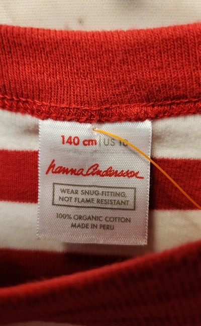 Hanna Andersson Girl's Size 10 Red & White Shirt