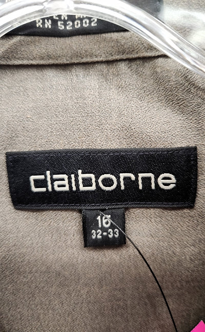 Claiborne Men's Size L Gray Shirt