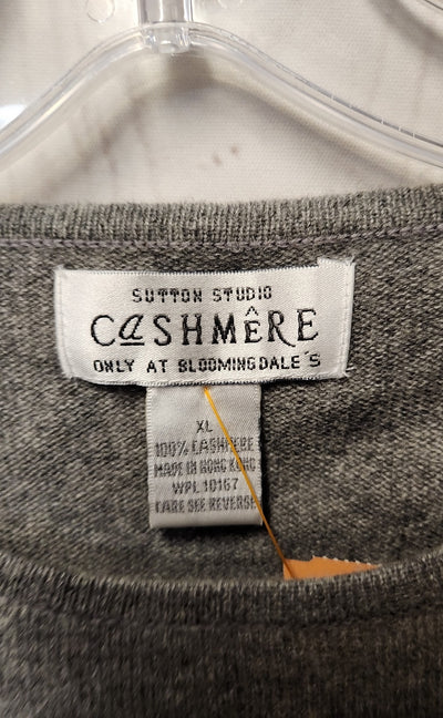 Sutton Studio Women's Size XL Gray Cashmere Sweater