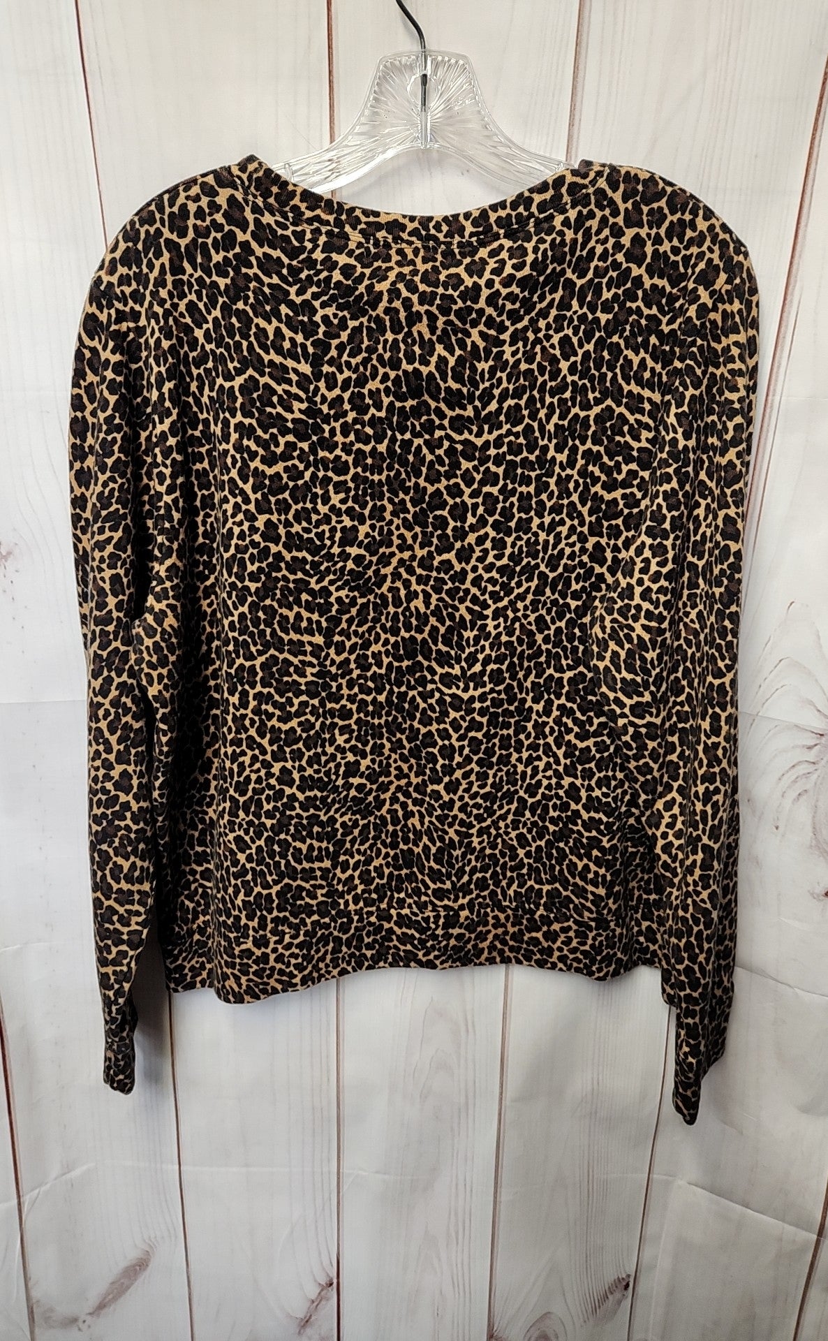 J Crew Women's Size XL Brown Animal Print Sweatshirt