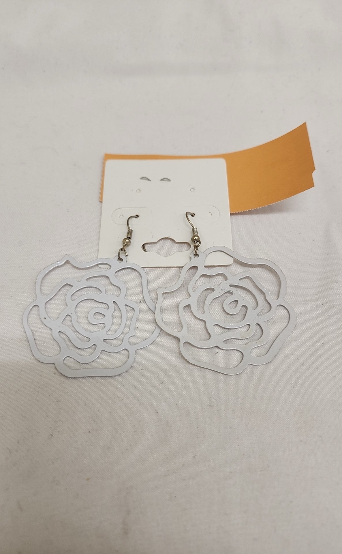 White Flower Earrings