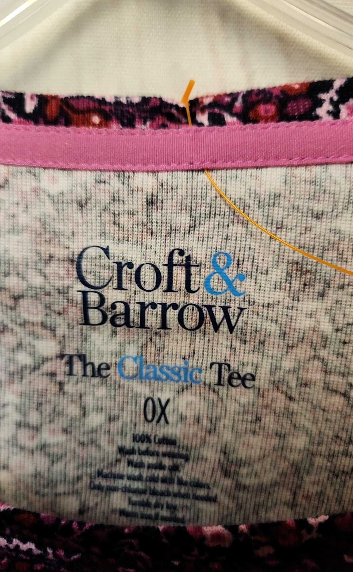 Croft & Barrow Women's Size XL Purple Floral Long Sleeve Top