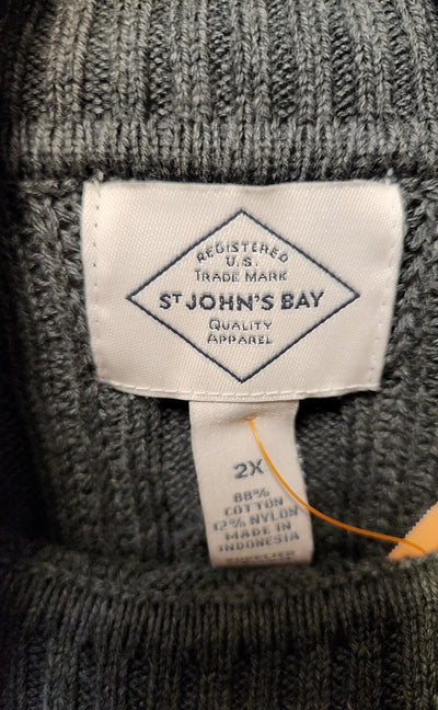 St Johns Bay Women's Size 2X Gray Sweater