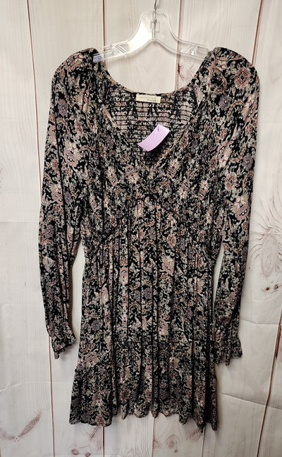 Lovestitch Women's Size XL Black Floral Dress