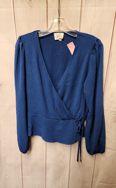 Olive & Oak Women's Size M Blue Long Sleeve Top