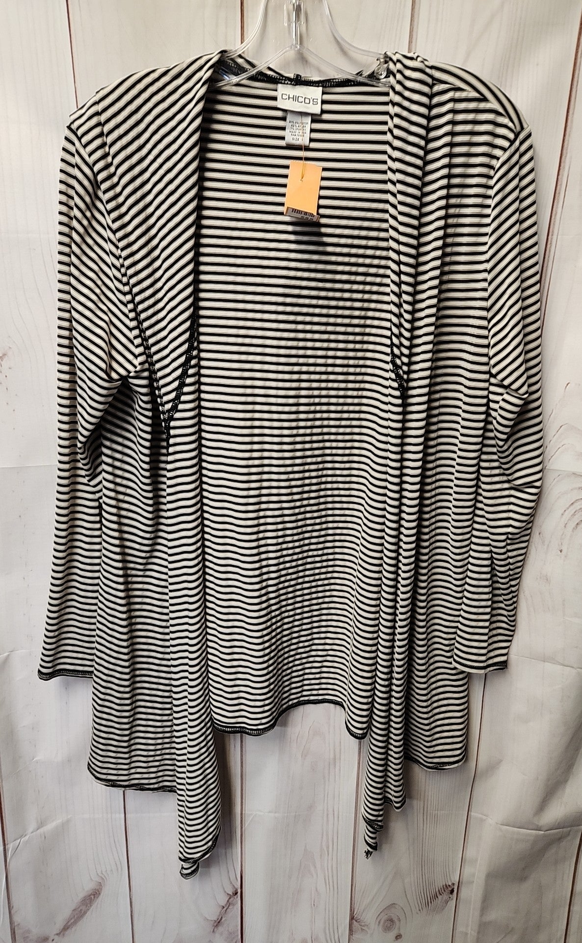 Chico's Women's Size M White & Black Cardigan