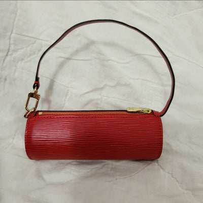 COA Louis Vuitton Epi Red Soufflot Papillion with Pouchette Pouch Purse Bag