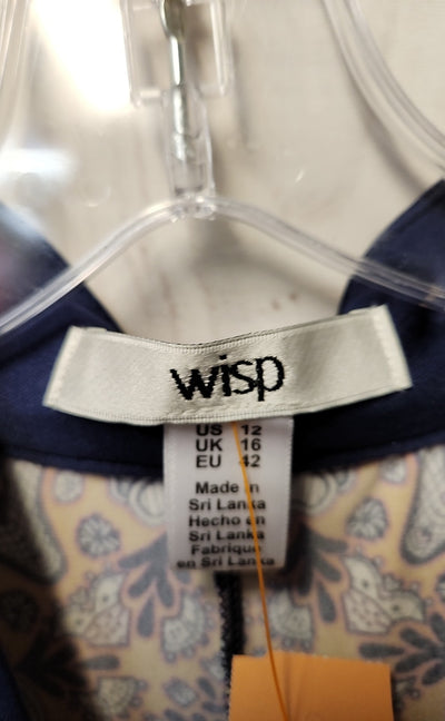 Wisp Women's Size 12 Yellow & Blue Dress